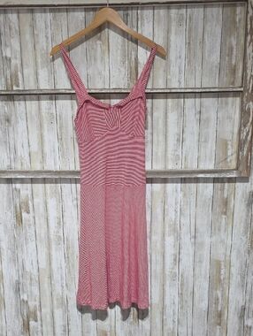 Free People Red & White Striped Sundress